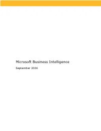 Microsoft Business Intelligence