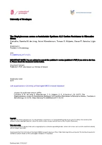 The Staphylococcus Aureus Α-Acetolactate Synthase ALS Confers