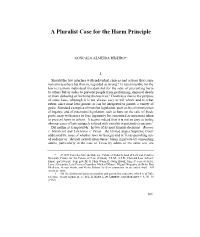 A Pluralist Case for the Harm Principle