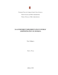 E-Government Implementation in Public Administration of Georgia