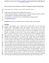 Genome Analysis Reveals Evolutionary Mechanisms of Adaptation in Systemic Dimorphic Fungi 2 3 José F