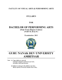 Guru Nanak Dev University Amritsar