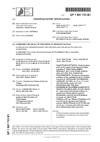 Huperzine for Use in the Treatment of Neuropathic