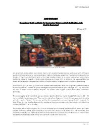 Officially Released JOINT STATEMENT Occupational Health and Safety for Construction Workers and Safe Building Standards Must Be