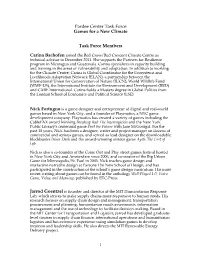 Pardee Center Task Force Games for a New Climate Task Force Members