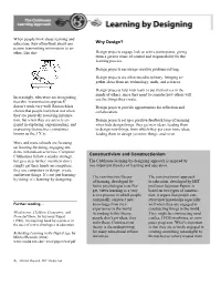 Why Design? Constructivism and Constructionism