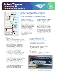 Amtrak Thruway: Interstate 41 and Intercity Bus Service
