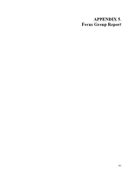 Appendix 5. II ECCTS Focus Group Report