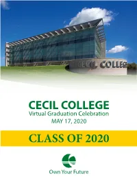 Cecil College Class of 2020