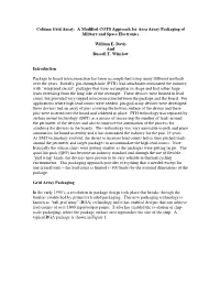 Column Grid Array: a Modified COTS Approach for Area Array Packaging of Military and Space Electronics