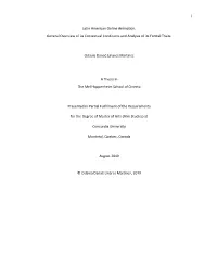 Latin American Online Animation: General Overview of Its Contextual Conditions and Analysis of Its Formal Traits
