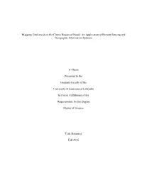 Mapping Geohazards in the Churia Region of Nepal: an Application of Remote Sensing and Geographic Information Systems