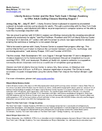 Liberty Science Center and the New York Code + Design Academy to Offer Adult Coding Classes Starting August 7