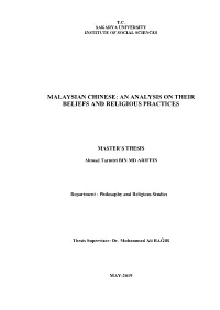 Malaysian Chinese: an Analysis on Their Beliefs and Religious Practices