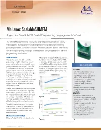 Mellanox Scalableshmem Support the Openshmem Parallel Programming Language Over Infiniband