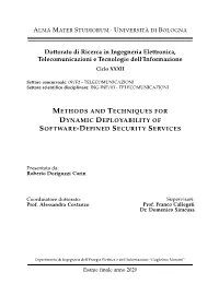 Methods and Techniques for Dynamic Deployability of Software-Defined