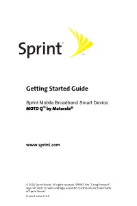 Moto Q Getting Started Guide