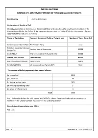 Name of Candidates Name of Registered Political Party (If Any) Number of Votes Recorded