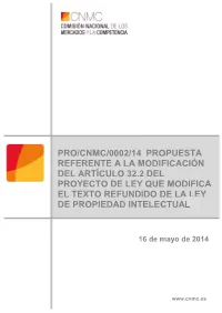 P R D P E D Pro/C Refe Del a Proy El Te De Pr Cnmc Erent