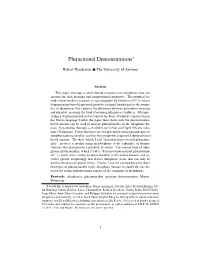 Pluractional Demonstrations∗