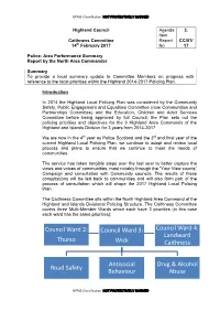 Police- Area Performance Summary Report by the North Area Commander