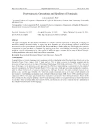 Post-Syntactic Operations and Spellout of Nominals