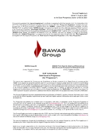 Second Supplement Dated 17 August 2021 to the Base Prospectus Dated 12 March 2021