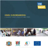 Covid-19 in Mogadishu: a Community-Based Cross-Sectional Study