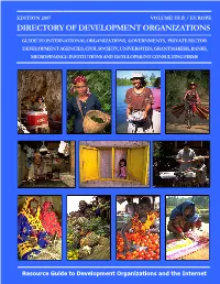 Directory of Development Organizations
