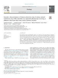 Genomic Characterization of Human Adenovirus Type 4 Strains Isolated