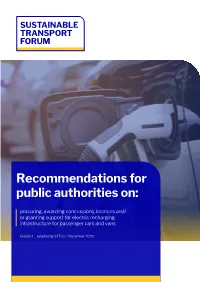 Recommendations for Public Authorities On