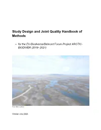 Study Design and Joint Quality Handbook of Methods