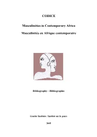 Bibliography Masculinities