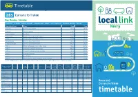 Currans, Currow, Kerry Airport, Farranfore, Firies to Tralee Timetable