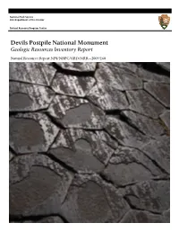 Devils Postpile National Monument Geologic Resources Inventory Report