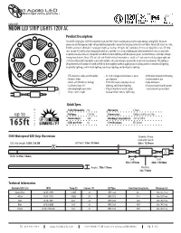 Driverless Neon LED Strip Light Data Sheet