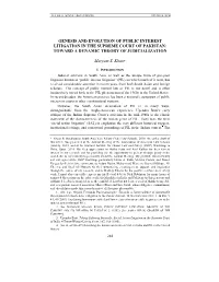 Genesis and Evolution of Public Interest Litigation in the Supreme Court of Pakistan: Toward a Dynamic Theory of Judicialization