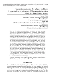 Improving Outcomes for Refugee Children: a Case Study on the Impact