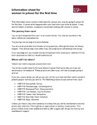 Information Sheet for Women in Prison for the First Time