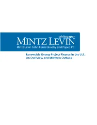 Mintz Levin Project Finance Greenpaper