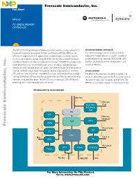 MPC107 PCI Bridge/Integrated Memory Controller Fact Sheet