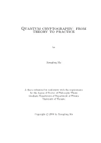 Quantum Cryptography: from Theory to Practice