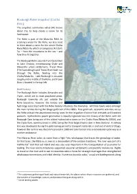 Roxburgh Rohe Snapshot (Clutha FMU) This Snapshot Summarises What ORC Knows About The, to Help Create a Vision for Its Freshwater