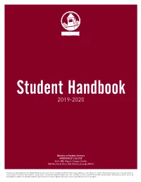 Student Handbook 2019-2020
