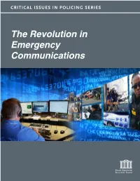 The Revolution in Emergency Communications