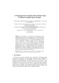 A Visual Approach to Semantic Query Design Using a Web-Based Graphical Query Designer