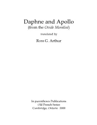 Daphne and Apollo (From the Ovide Moralisž)