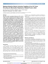 Myeloproliferative Defects Following Targeting of the Drf1 Gene Encoding the Mammalian Diaphanous–Related Formin Mdia1