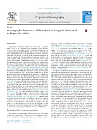 Oceanographic Processes in Chilean Fjords of Patagonia: from Small to Large-Scale Studies