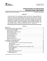 Understanding and Interpreting Standard-Logic Data Sheets